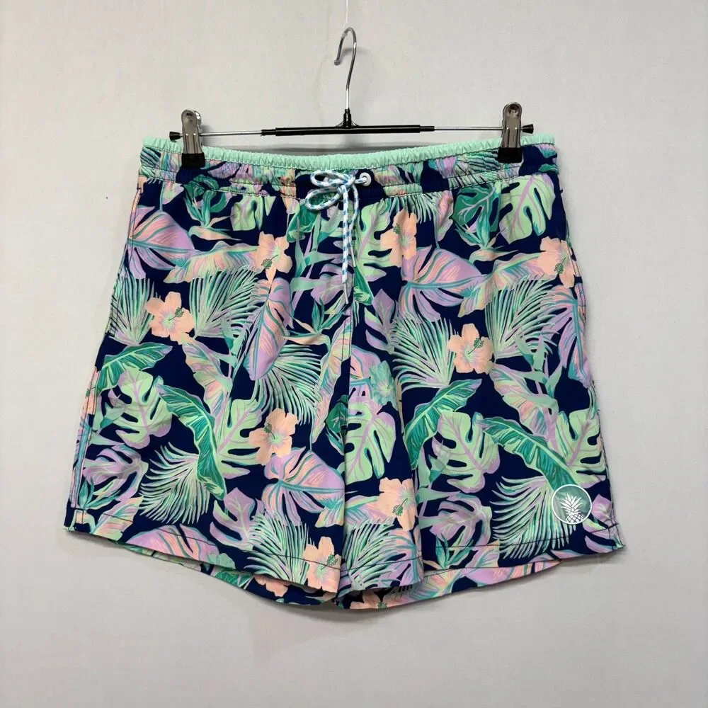 Chubbies Men Swimwear Swim Trunks Shorts Size Large Floral D039 -28